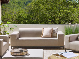Beliani Garden Sofa 2 Seater Rovigo Beige - thumbnail 2