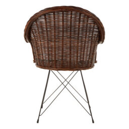 Orsina Natural Croco Rattan Chair, Easy To Clean Outdoor Chair, Arm & Backrest Rattan Armchair - thumbnail 4