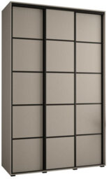 Arte Elegant Dakota Iv Sliding Door Wardrobe W1500mm H2350mm D600mm In Cashmere & Black Finish - thumbnail 1