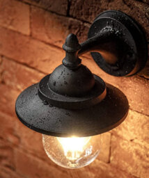 CGC Lighting Cgc Ryder Matt Black Fisherman Lantern Outdoor Outside Porch Wall Light