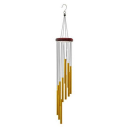 Golden Silver Aluminium Wind Chimes 12 Tube Home Garden Decoration