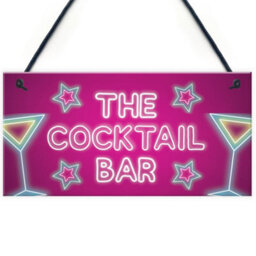 Red Ocean The Cocktail Bar Novelty Bar Signs And Plaques Home Bar Sign Novelty Gifts - thumbnail 1