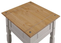 Lamp Table Grey Wax Solid Pine - thumbnail 4