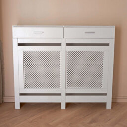 Jack Stonehouse White Diamond Mdf Radiator Cover With Drawer - Medium - 112Cm (W) X 81.5Cm (H) X 19Cm (D) - thumbnail 4