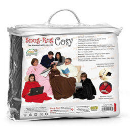 Snug Rug Cosy Sleeved Blanket With Sleeves And A Handy Pouch Pocket - Slate Grey - thumbnail 3