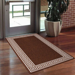 Smart Living Heavy Duty Machine Washable Runner For Hallway, Kitchen Non Slip Floor Mats, Door Mat 67Cm X 120Cm - Brown Cream - thumbnail 3