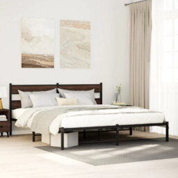 Berkfield Bed Frame Without Mattress With Headboard Brown Oak 190X200 Cm