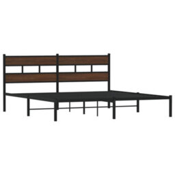 Berkfield Bed Frame Without Mattress With Headboard Brown Oak 190X200 Cm - thumbnail 3