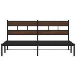 Berkfield Bed Frame Without Mattress With Headboard Brown Oak 190X200 Cm - thumbnail 4