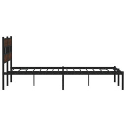 Berkfield Bed Frame Without Mattress With Headboard Brown Oak 190X200 Cm - thumbnail 5