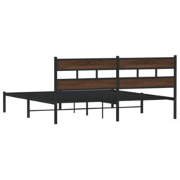 Berkfield Bed Frame Without Mattress With Headboard Brown Oak 190X200 Cm - thumbnail 6
