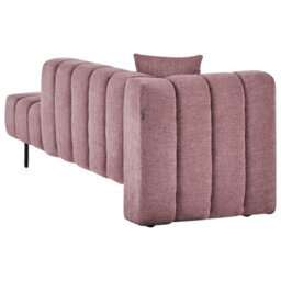 Beliani Left-Hand Chaise Longue Lannils Fabric Pink - thumbnail 5