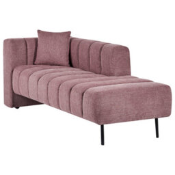 Beliani Left-Hand Chaise Longue Lannils Fabric Pink - thumbnail 4