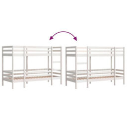 Berkfield Bunk Bed Without Mattress White 80X200 Cm Solid Wood Pine - thumbnail 8