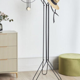 Wyld And Coco Minimalist Black Iron Coat Rack - Freestanding Tree Stand, W48 X D48 X H162Cm - thumbnail 2