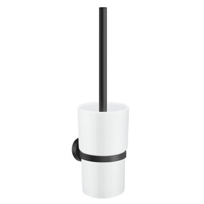 Smedbo Wall Mounted Toilet Brush And Porcelain Container