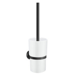 Smedbo Wall Mounted Toilet Brush And Porcelain Container