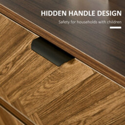 Wyld Haus Lipana Wood Walnut Brown 2-Drawer Bedside Table With Black Metal Base And Handles - thumbnail 5
