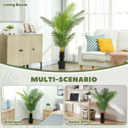 Homcom 150Cm Artificial Areca Palm Tree With Pe Leaves And Flocked Soil - thumbnail 5