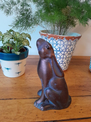 Inspirational Gifting Miniature Moongazing Hare Garden Sculpture Ornament - image 1