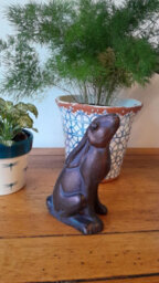 Inspirational Gifting Miniature Moongazing Hare Garden Sculpture Ornament - thumbnail 6