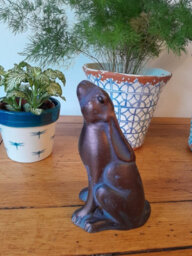 Inspirational Gifting Miniature Moongazing Hare Garden Sculpture Ornament