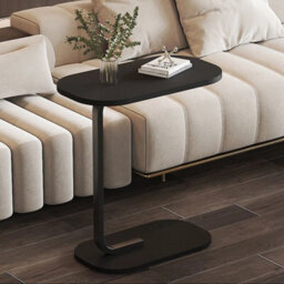 Black C-Shaped Laptop Side Table Sofa - thumbnail 4