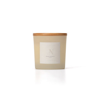 Aroma Naturals Frosted Decadence Glass Candle - Vanilla Bean Scent - image 1