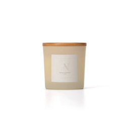 Aroma Naturals Frosted Decadence Glass Candle - Vanilla Bean Scent