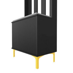 Coat Rack Stand With Shoe Storage Bench 2 Tier Clothes Hat Hanger 8 Hooks Hallwa Black - thumbnail 4