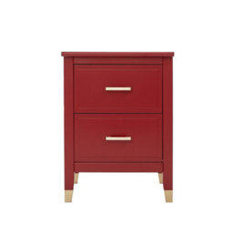Cabinet Bits Palazzi 2 Drawer Bedside Table Red - thumbnail 3