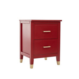 Cabinet Bits Palazzi 2 Drawer Bedside Table Red - thumbnail 2