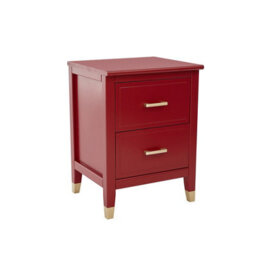 Cabinet Bits Palazzi 2 Drawer Bedside Table Red - thumbnail 4