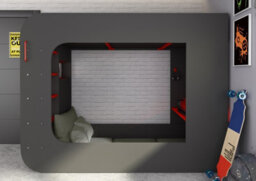 Trasman Loftpod Solo 2 Gaming Bed (Grey Futon) - thumbnail 3