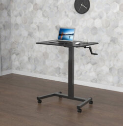 Duronic Wps47 Sit-Stand Desk, Portable Desk For Laptop Or Projector ,adjustable Height By Handle, 30Kg Capacity 80X50Cm - thumbnail 7