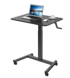 Duronic Wps47 Sit-Stand Desk, Portable Desk For Laptop Or Projector ,adjustable Height By Handle, 30Kg Capacity 80X50Cm - thumbnail 5