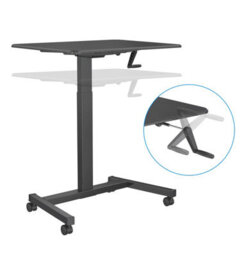 Duronic Wps47 Sit-Stand Desk, Portable Desk For Laptop Or Projector ,adjustable Height By Handle, 30Kg Capacity 80X50Cm - thumbnail 4