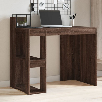 Walplus Office Desk Brown Oak 103.5X56.5X94 Cm Engineered Wood - image 1