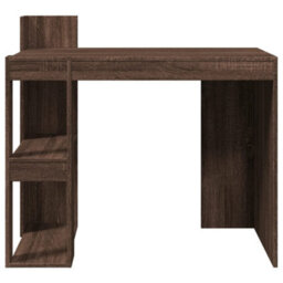 Walplus Office Desk Brown Oak 103.5X56.5X94 Cm Engineered Wood - thumbnail 4