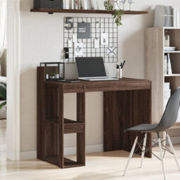 Walplus Office Desk Brown Oak 103.5X56.5X94 Cm Engineered Wood - thumbnail 3