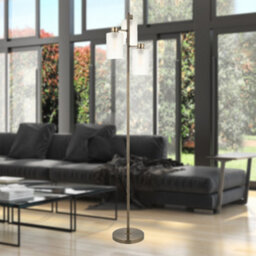 First Choice Lighting Panton - Antique Brass 150Cm Floor Lamp With Frosted Glass Shades - thumbnail 5
