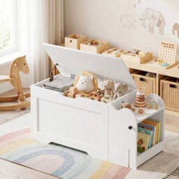 Storage Chest Trunk 100 X 40 X 48 Cm Toy Chests Toy Box Organizer White - thumbnail 1