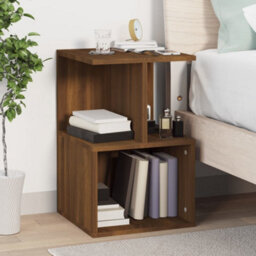 Berkfield Elegant Bedside Cabinets 2 Pcs Brown Oak 35X35X55 Cm Engineered Wood - thumbnail 3