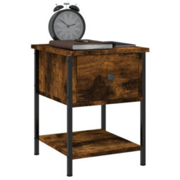 Berkfield Bedside Tables 2 Pcs Smoked Oak 34X35.5X45 Cm Engineered Wood - thumbnail 4