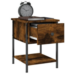 Berkfield Bedside Tables 2 Pcs Smoked Oak 34X35.5X45 Cm Engineered Wood - thumbnail 5