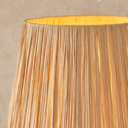 Loops Elegant 1500mm Tall Wriggle Floor Lamp In Brushed Aged Brass With Natural Raffia Shade - thumbnail 7
