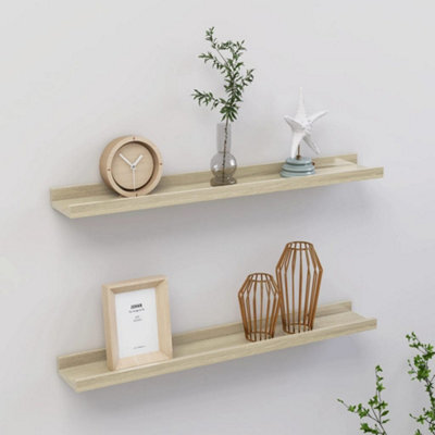 Berkfield Wall Shelves 2 Pcs Sonoma Oak 60X9X3 Cm - image 1