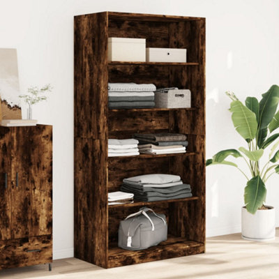 Berkfield Wardrobe Smoked Oak 100X50X200 Cm Engineered Wood - image 1