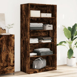 Berkfield Wardrobe Smoked Oak 100X50X200 Cm Engineered Wood - thumbnail 1