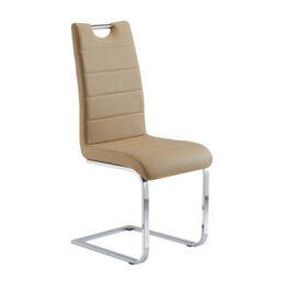 Furniture in Fashion Petra Taupe Faux Leather Dining Chairs In Pair - thumbnail 2